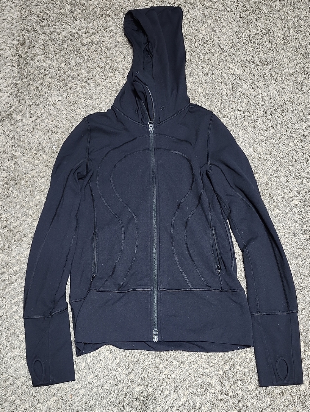 lululemon athletica Black Full-Zip Hooded Jacket